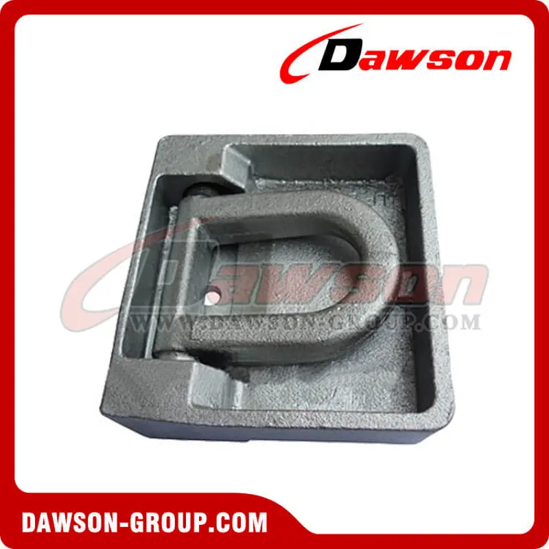 PPE-9 BS 5000kgs/11000lbs Surfaced Mounted D Ring - Rotating Pan Fitting