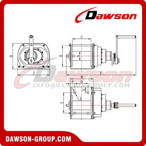 DSHW-E Type Powder Coating Portable Cable Hand Winch