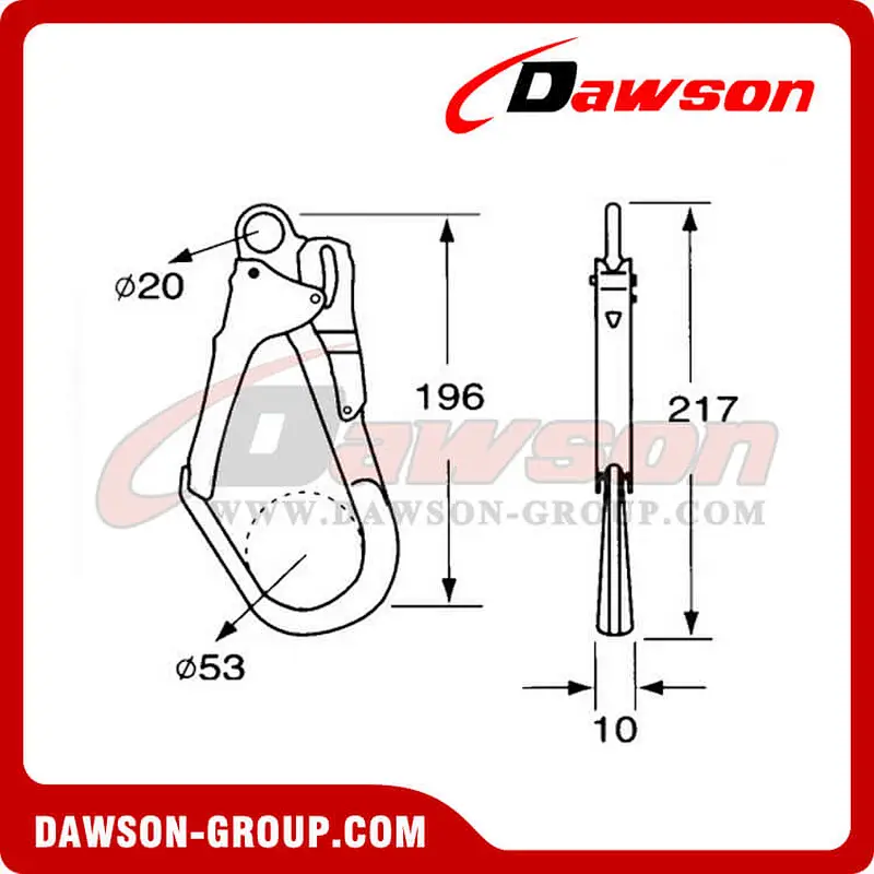 DSSH2201 B/S 2270KG/5000LBS Stainless Steel Snap Hook