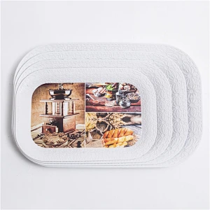 Hot sale rectangular plastic serving tray,full printing plastic tray ,Promotional holiday plate