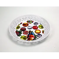 Hot round polypropylene plastic decorative christmas cheap  serving tray