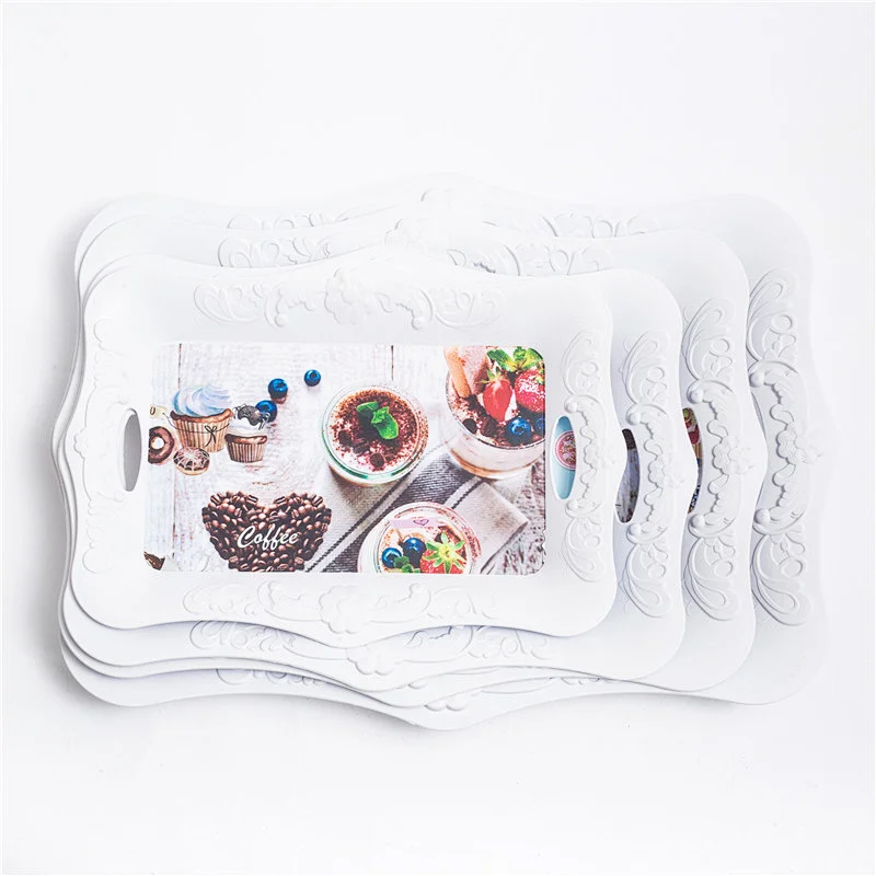 White simple decorative western design round high quality wholesale  tray
