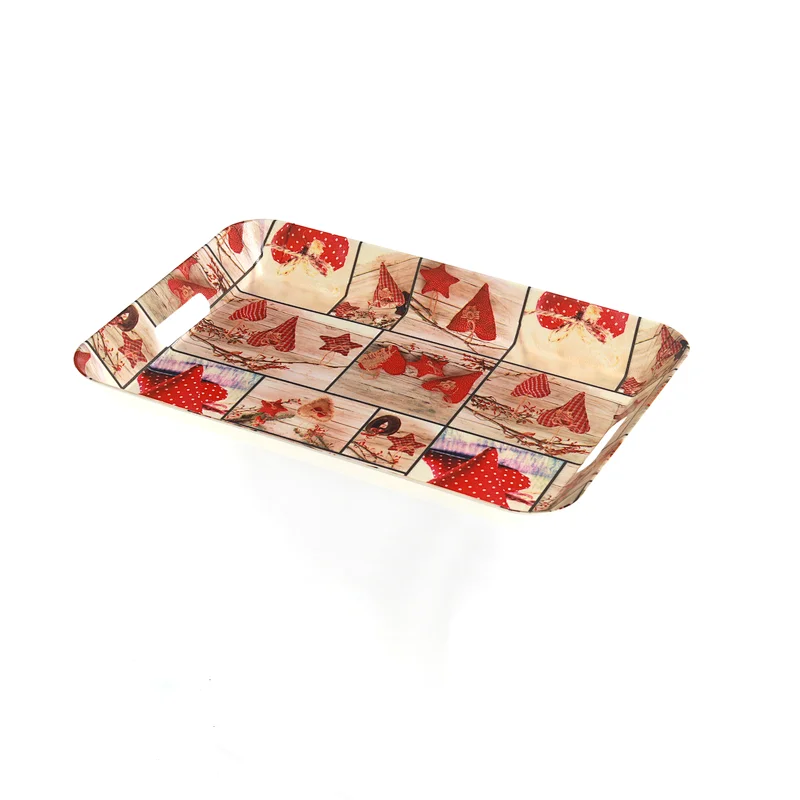 Food serving trays with handle, Disposable rectangular trays, with the handle tray