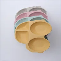 China manufacturer custom Biodegradable Kids Baby Bamboo Fiber Plate Kids Serving Trays