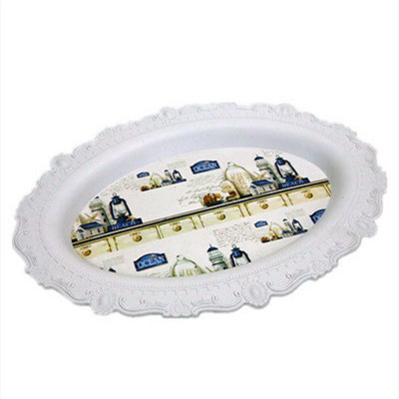 Coffee series oval plastic trays  print Gift plastic trays supermarket promotion trays