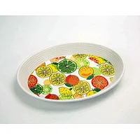 Customized Style and oval shape plastic charger tray