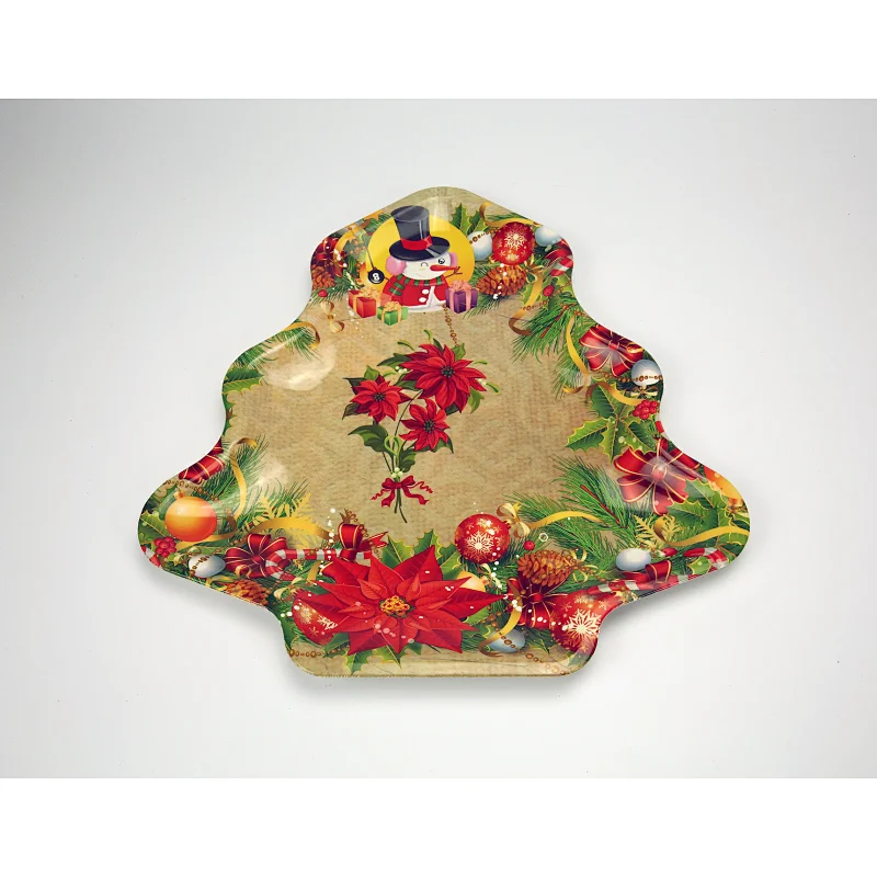 customized for restaurant serving plastic tray ,printed holiday plastic tray,plastic christmas tray