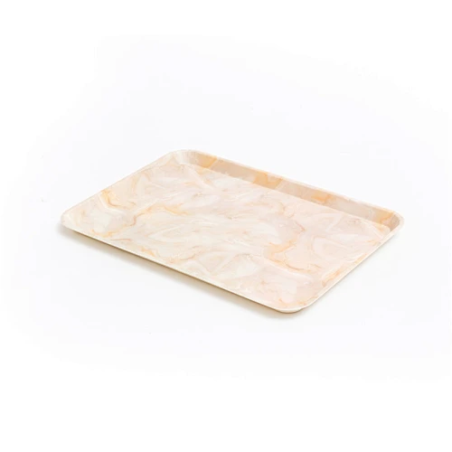 Large size flat plastic serving tray colored plastic tray plastic coffee cup holder tray