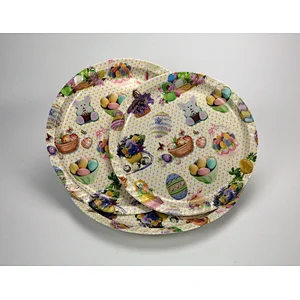 Plastic round fruit trays, Plastic charger plates, Serving plates