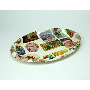 safe, non-toxic and reusable fruit decoration round serving tray