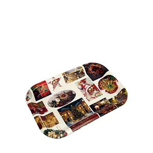 Wholesale Rectangle Shape and full print new design food serving trays
