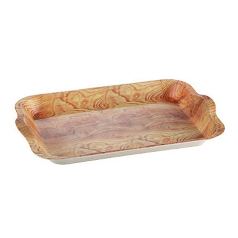 Deep well ,rectangular plastic tray with handle and high quality plastic coffee tray