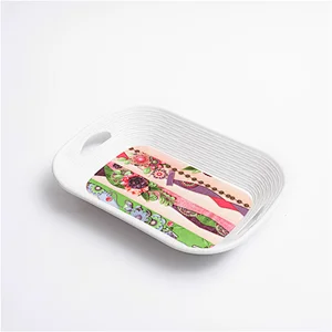 White contracted With the handle restaurant home bar plastic tray