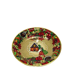 Houseware items cheap full printing round rattan charger plates