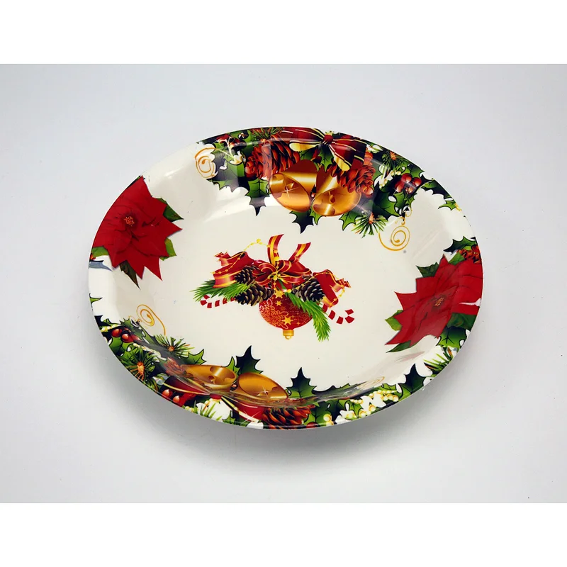 costom large food plastic serving tray,promotion christmas holiday  tray,full printed plastic tray