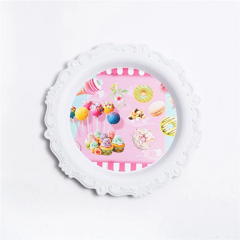 large coffee series plastic trays round Gift trays supermarket promotion trays
