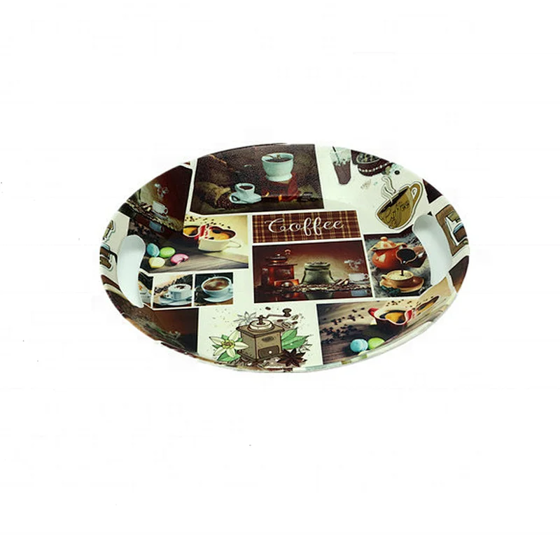 Full Printed  SGS certified high quality plastic serving trays with lids