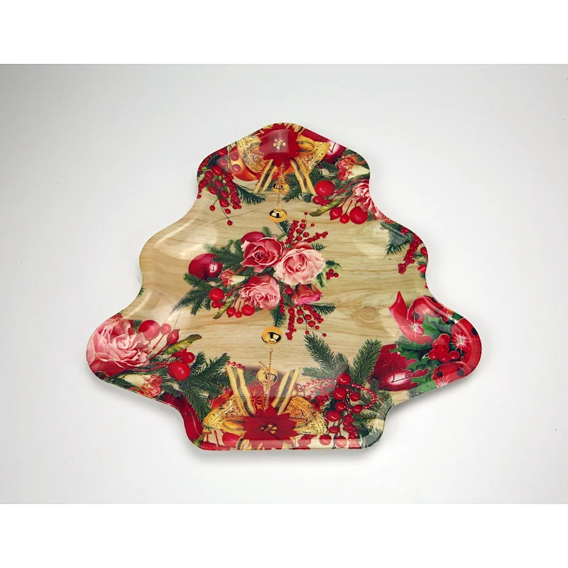 customized for restaurant serving plastic tray ,printed holiday plastic tray,plastic christmas tray