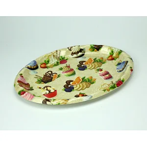 safe, non-toxic and reusable fruit decoration round serving tray