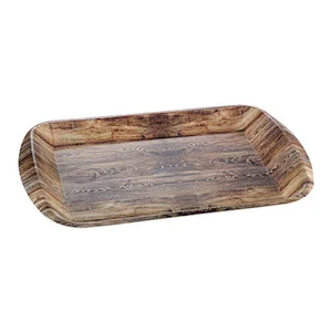 Beautiful rectangular dinner serving tray,coffee design plastic tray,household daily plastic tray