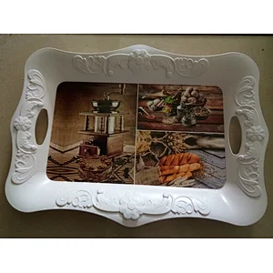 White simple decorative western design round high quality wholesale  tray