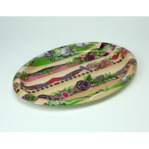 safe, non-toxic and reusable fruit decoration round serving tray