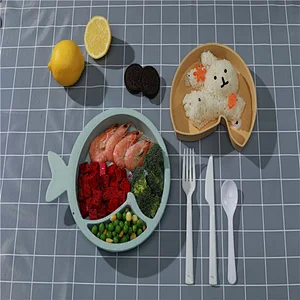 Factory custom  Kinds dishes bpa free children bamboo Plate Set