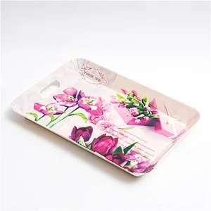 Wholesale hotel service supplies rectangle non slip drink print seving tray