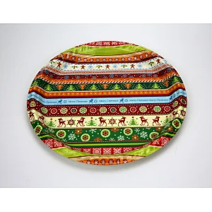 custom plastic tray promotion christmas holiday tray full printing plastic tray