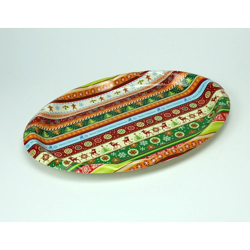 safe, non-toxic and reusable fruit decoration round serving tray