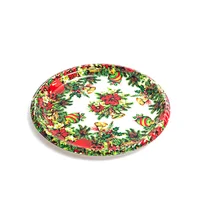 China cheap hot full printing design  oval plastic decoration christmas tray