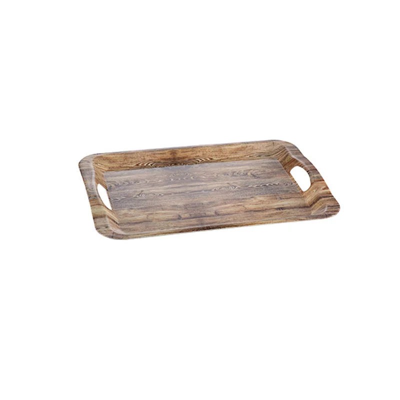 OEM wood design new shape decorative serving tray