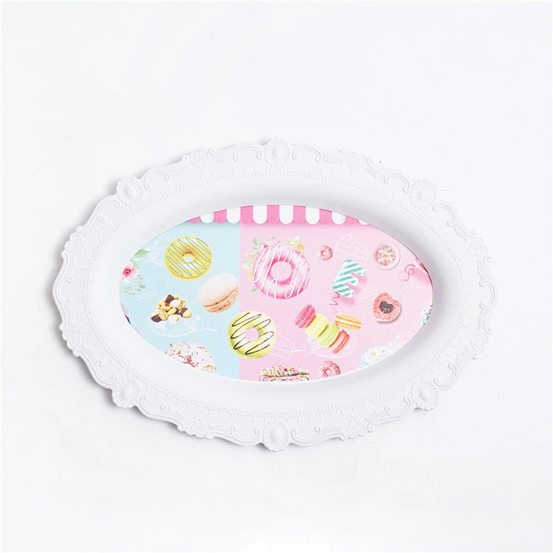 Coffee series oval plastic trays  print Gift plastic trays supermarket promotion trays
