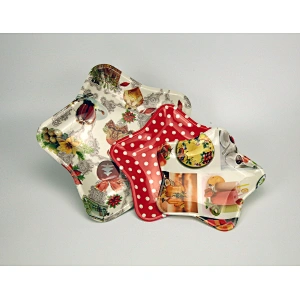 Hot sale gift serving tray clear star shape PP plastic tray printed  plastic serving tray
