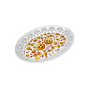 Manufacturing plastic stackable reusable oval  food serving tray