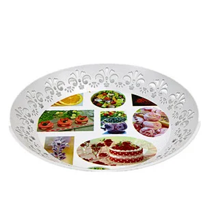 Promotional food serving tray full printing  plastic tray fruit tray