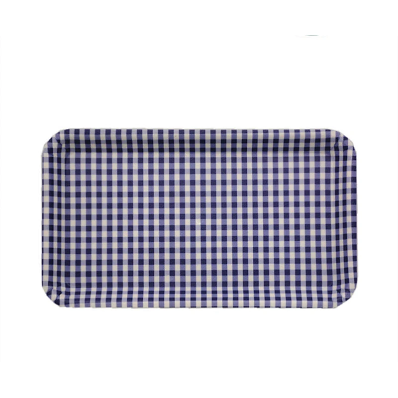 Wholesale hot selling wave mini clear japanese wood design print fruit PP tray