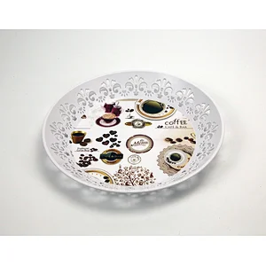 Hot round polypropylene plastic decorative christmas cheap  serving tray