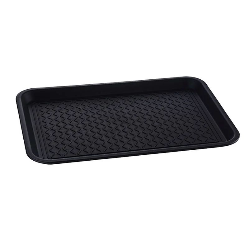 Hot  Goods In Stock Hard Plastic Rectangular Handle Fast Food Bread PP Serving Tray