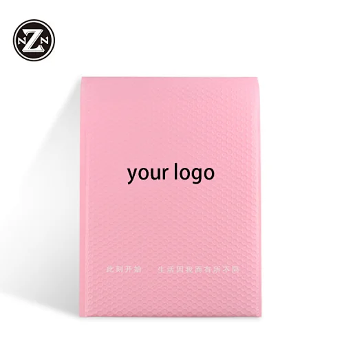 china factory cheap supply poly pink  bubble mailers post envelope shipping plastic packing bag for postage