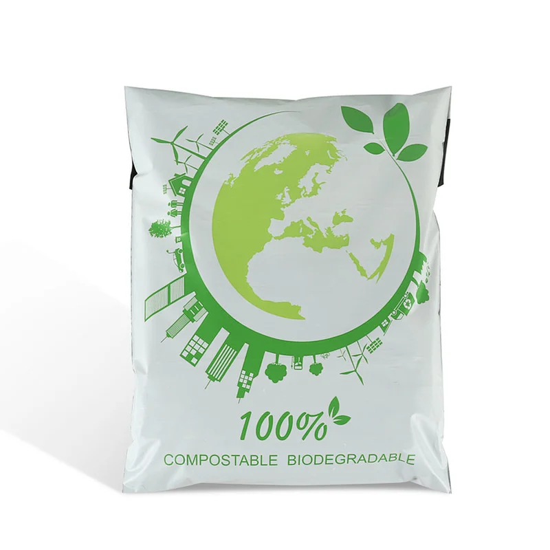 cheap promotional 100% biodegradable compostable corn starch mail envelope mailers packaging post shipping clothing bags
