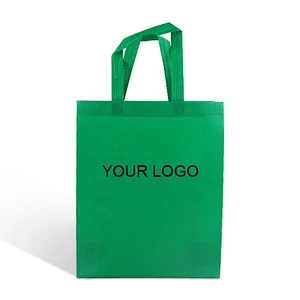 eco wholesale lamination pp non woven fabric shopping carrier handle packaging bags for grocery