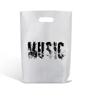 biodegradable fashion white laminated die cut bolsa non woven fabric shopping packing carry bag