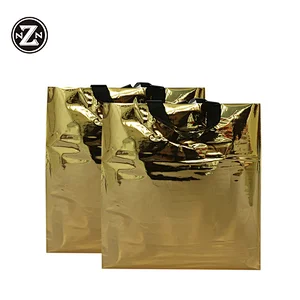 custom printed 100 biodegradable polythene gold carry gift patch handle plastic pe packaging shopping bags for clothing