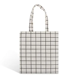 Wholesale promotional eco reusable white square cotton canvas tote shopping bag