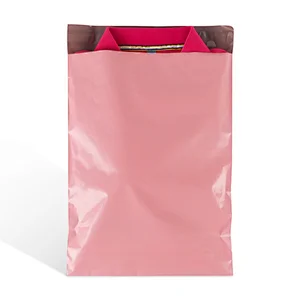amazon hot pink poly mailer courier envelope mailing plastic bag for shipping