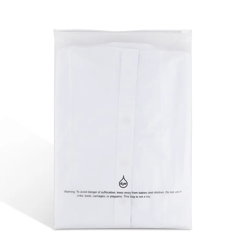 high quality clean luxury zipper lock ldpe cpe plastic packing garment bag with air hole