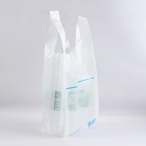 china factory direct sale biodegradable heavy duty  pe plastic   t shirt vest carrier packaging shopping bag for grocery