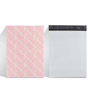 custom printing logo self adhesive sealing matte large  pink polymailer courier envelope plastic package bag for post