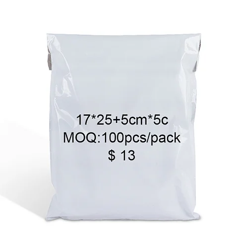 custom printed logo white poly mailers envelope courier bags for postal shipping packaging